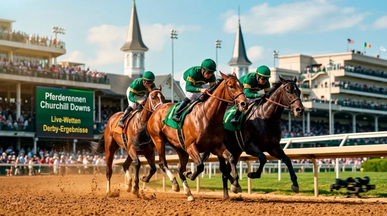Kentucky Derby: Rennpferde auf der Bahn von Churchill Downs